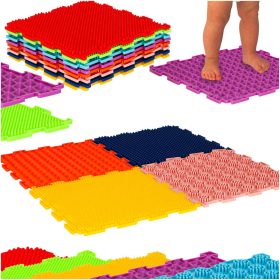   Montessori ortopédiai kirakós puzzle szőnyeg, színes, 8 db