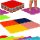 Montessori ortopédiai kirakós puzzle szőnyeg, színes, 8 db