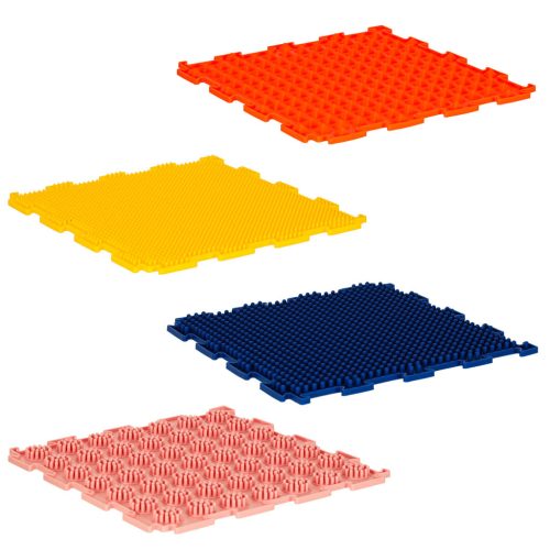 Montessori ortopédiai kirakós puzzle szőnyeg, színes, 8 db
