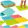 Érzékszőnyeg montessori lábmasszázs puzzle 8 darab pasztell színű