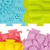 Érzékszőnyeg montessori lábmasszázs puzzle 8 darab pasztell színű