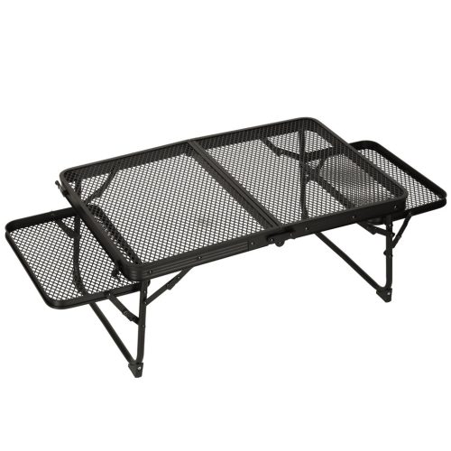 LUARO összecsukható turistaasztal, fém kemping asztal 87 x 60 x 40 x 27 cm