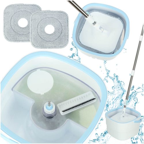 Spin mop lapos mop forgófejes felmosó szett vödörrel 