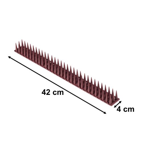 Madár riasztó Galamb tüskék műanyag, sűrű fokokkal, barna 8db, egyenként 43 cm