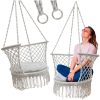 Boho stílusú gólyafészek hintaszék  háttámlával szürke, 80 cm ,150 kg
