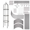 Kerti pergola oszlop, növényfuttató állvány fém 195 cm