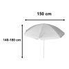 Strand napernyő állítható dönthető UV összecsukható 150cm szürke
