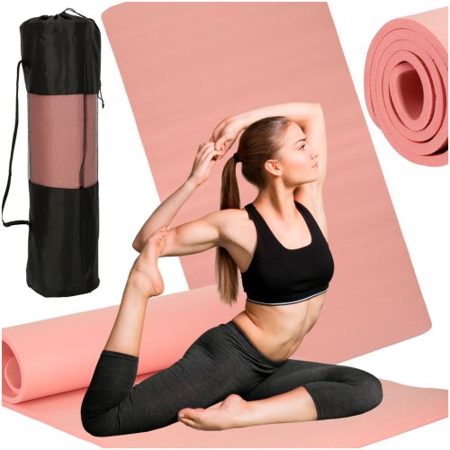 Torna jógaszőnyeg fitness, vastag 1,5cm rózsaszín + huzat