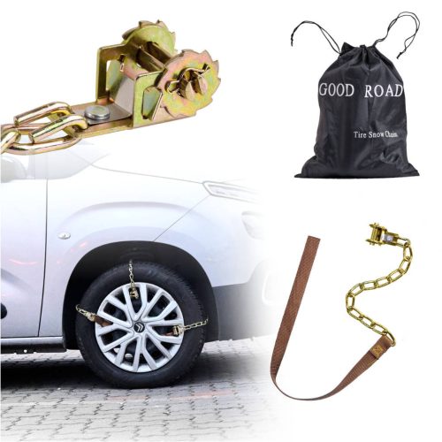 Hólánc Szett Hevederes Rögzítéssel 8 darabos, Univerzális Téli Csúszásgátló Lánc