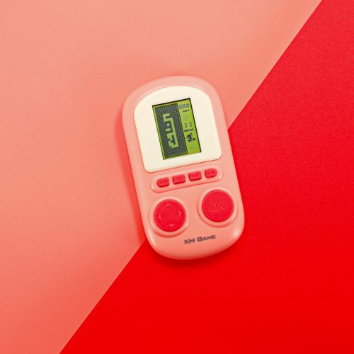Elektronikus árkád játék hordozható konzol rózsaszín