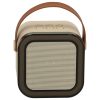 Karaoke szett 2 mikrofon + hordozható hangszóró BLUETOOTH USB LED bézs színben