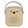 Karaoke szett 2 mikrofon + hordozható hangszóró BLUETOOTH USB LED bézs színben