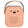 Karaoke szett 2 mikrofon + hordozható hangszóró BLUETOOTH USB LED rózsaszín