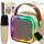 Mini Karaoke Szett – Hordozható Bluetooth Hangszóró és Vezeték Nélküli Mikrofon RGB LED Fénnyel, Arany
