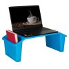 Laptop asztal praktikus oldalzsebekkel kék