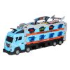 Versenypályává alakítható szállító teherautó 8 darab kisautóval  2,1m