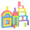 Szivárvány montessori oktatási fakockák