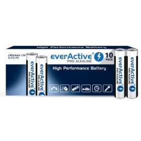   everActive PRO AAA LR03 tartós alkáli elem 1,5V - 10 darabos készlet