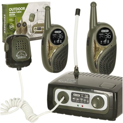 Walkie Talkie készlet PBX-szel gyerekeknek khaki színben