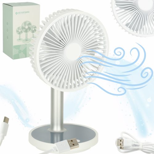 Asztali ventilátor USB, fehér