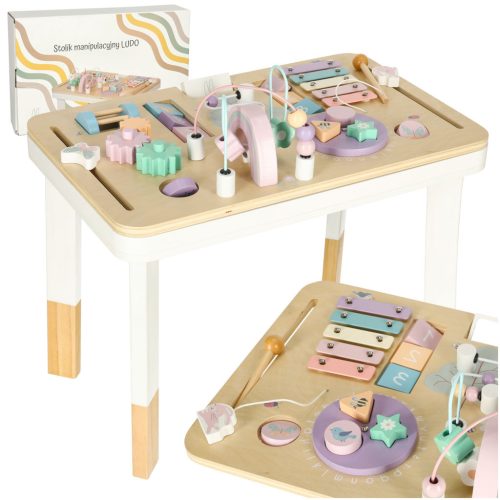 Lulilo montessori matató, fejlesztő asztal, pasztell