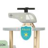Fából készült rendőrőrs + helikopter és rendőrautó
