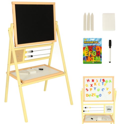 Két oldalú Krétatábla állványon mágneses betűkkel 30x56x90 