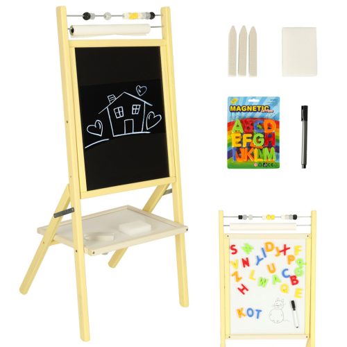 Kétoldalas Szárazkréta tábla 46x43x89 mágneses betűkkel