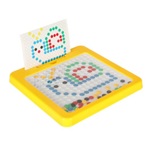 Mágneses montessori pont mozaik tábla, sárga
