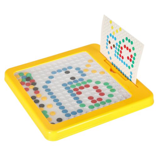 Mágneses montessori pont mozaik tábla, sárga