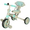 TRIKE FIX V4 tricikli gyerekeknek árnyékoló tetővel, tolókarral, kék-szürk