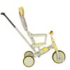 TRIKE FIX V4 tricikli gyerekeknek árnyékoló tetővel, tolókarral, sárga-szürke