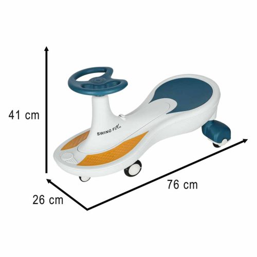Gravitációs Bobocar LED kerekekkel, zenével 76cm kék és fehér max 120kg