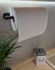WC-papír törölköző tartó, fekete