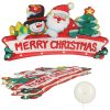 LED karácsonyi fény Merry Christmas felirat 45cm, tapadokoronggal