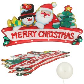   LED karácsonyi fény Merry Christmas felirat 45cm, tapadokoronggal