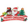 LED karácsonyi fény Merry Christmas felirat 45cm, tapadokoronggal