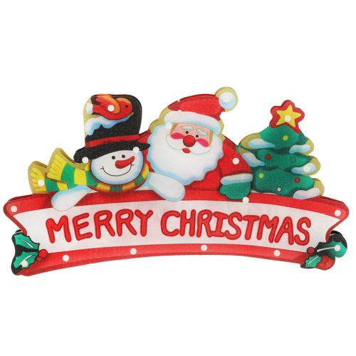 LED karácsonyi fény Merry Christmas felirat 45cm, tapadokoronggal