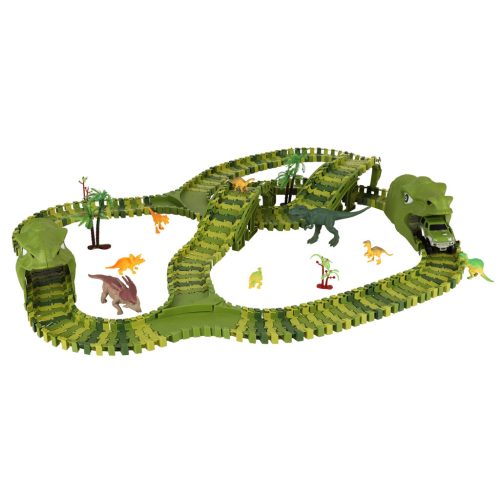 Versenypálya dinoszauruszok autók 240 elem