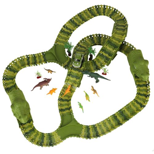 Versenypálya dinoszauruszok autók 240 elem