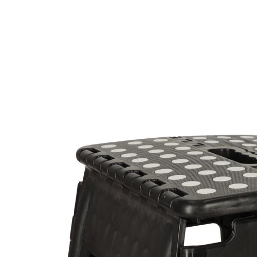 Csúszásmentes összecsukható zsámoly 39cm fekete