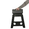 Csúszásmentes összecsukható zsámoly 39cm fekete