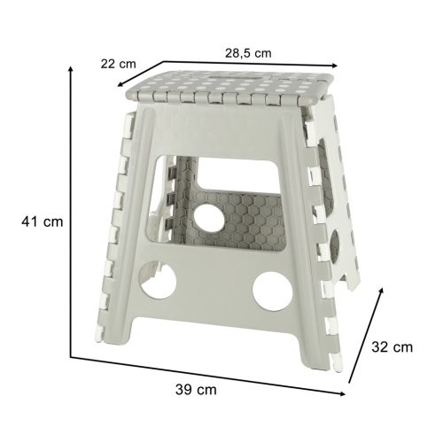 Csúszásmentes összecsukható szék 39cm világosszürke