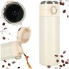 Acél termo bögre termosz, smart LED hömérséklet kijelzővel, 420ml, bézs színben
