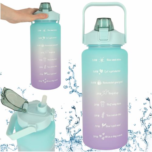 Vizes palack kulacs hidratáltság jelzővel, 2000ml