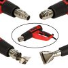 Elektromos hőlégfúvó hőmérséklet-szabályozással 0-600 fok C légáram 300-500 l/min + 4 cserélhető hegy 1850W