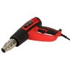Elektromos hőlégfúvó hőmérséklet-szabályozással 0-600 fok C légáram 300-500 l/min + 4 cserélhető hegy 1850W