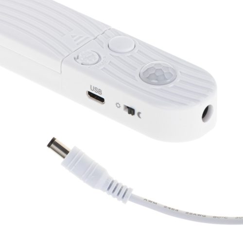 USB akkumulátorral működő mozgásérzékelő LED szalag 2M - meleg fehér