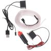 LED környezeti világítás autóhoz / autó USB / 12V szalag 5m fehér
