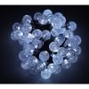 Solar kerti lámpák golyók 7m 50LED hideg fehér